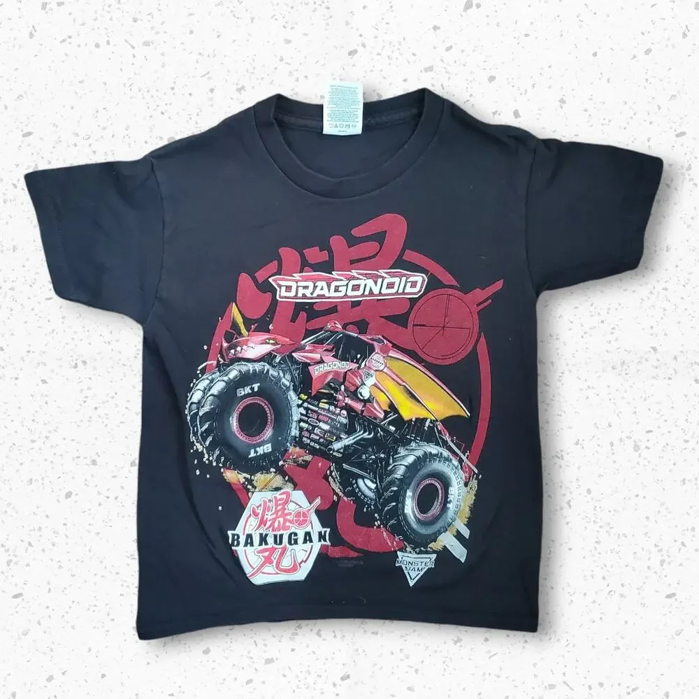 Monster Jam Dragonoid Bakugan Monster Truck Tshirt Youth Sz Large - Picture 1 of 4